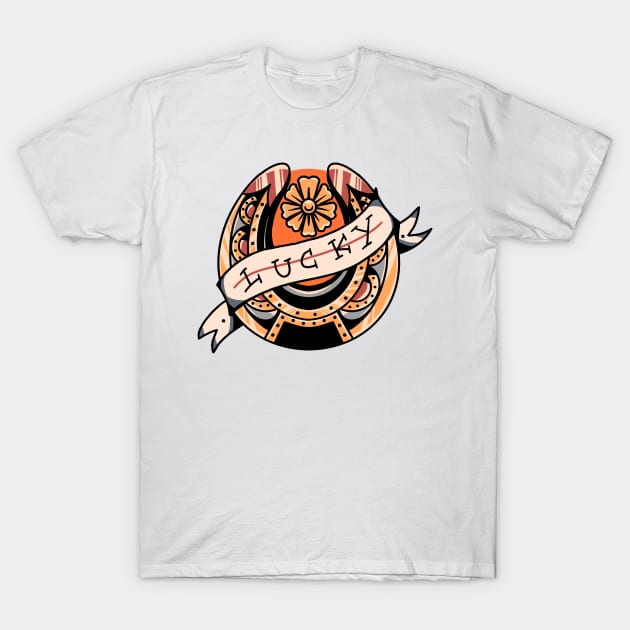 lucky horseshoe tattoo T-Shirt by donipacoceng